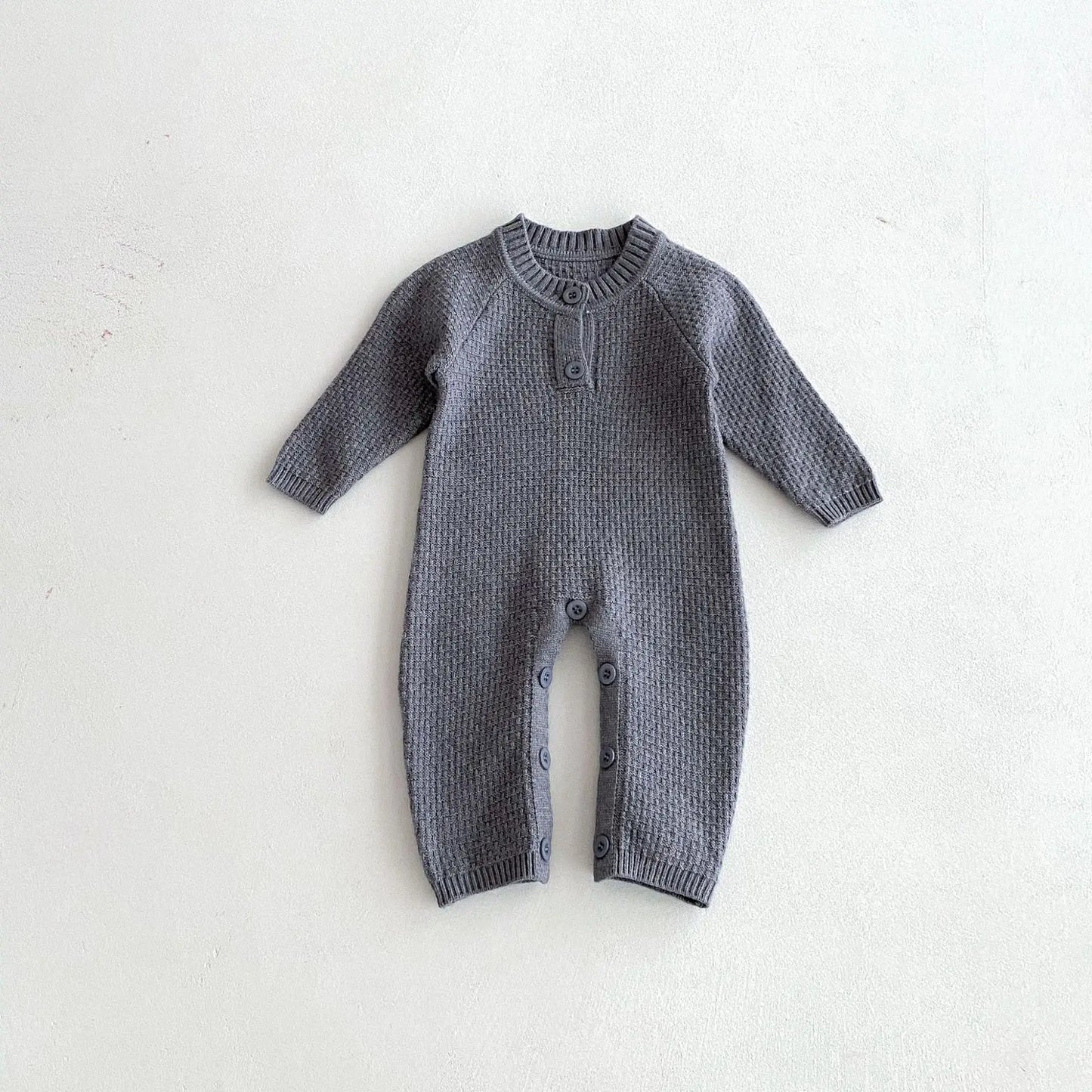 Baby-Strickstrampler | Soft-Baumwollmix | Unisex-Jumpsuit | 6 Monate – 3 Jahre