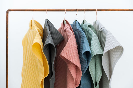 Kinder-Badeponcho | 100 % Oeko-Tex Waffel-Baumwolle | Handgefertigt | S–L