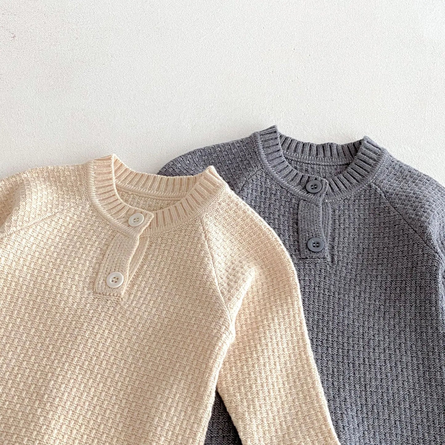 Baby-Strickstrampler | Soft-Baumwollmix | Unisex-Jumpsuit | 6 Monate – 3 Jahre